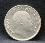 Quarter Rupees 1907 Edward VII Silver coins