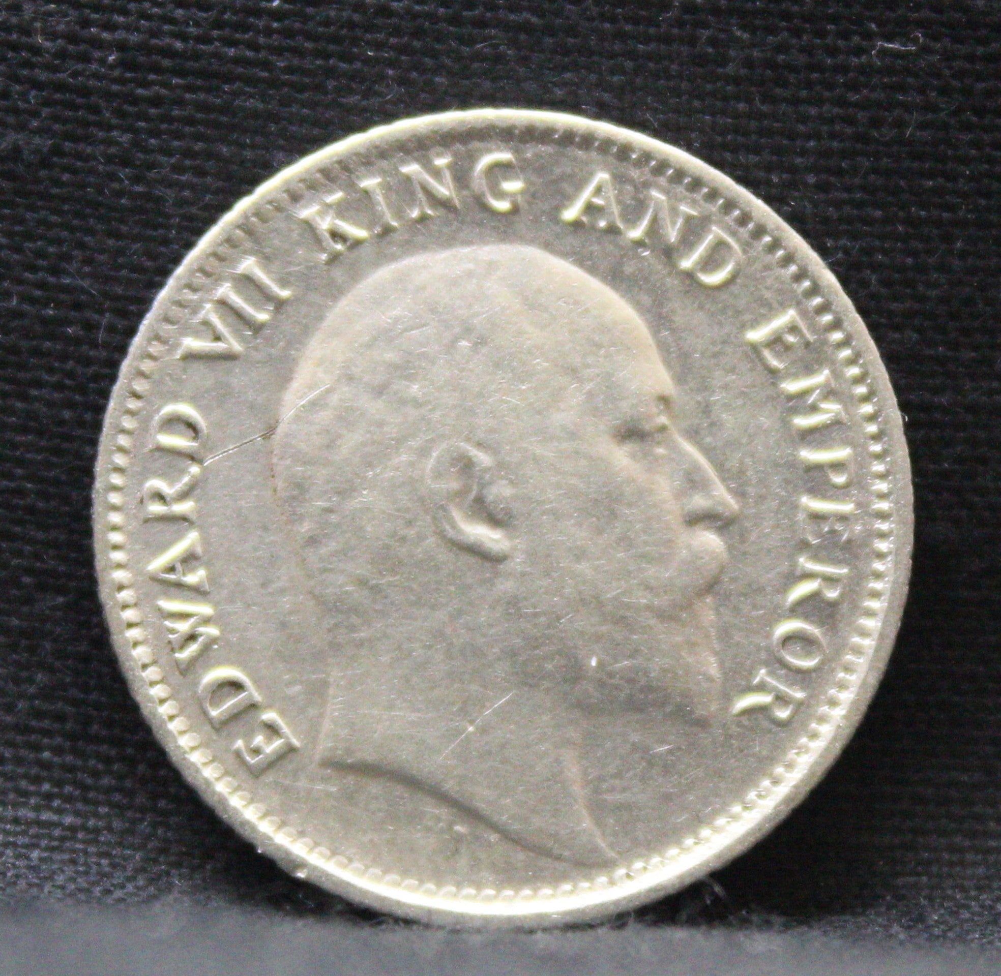 Quarter Rupees 1907 Edward VII Silver coins