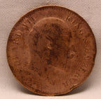 Quarter Anna 1907 Edward VII Bronze coins