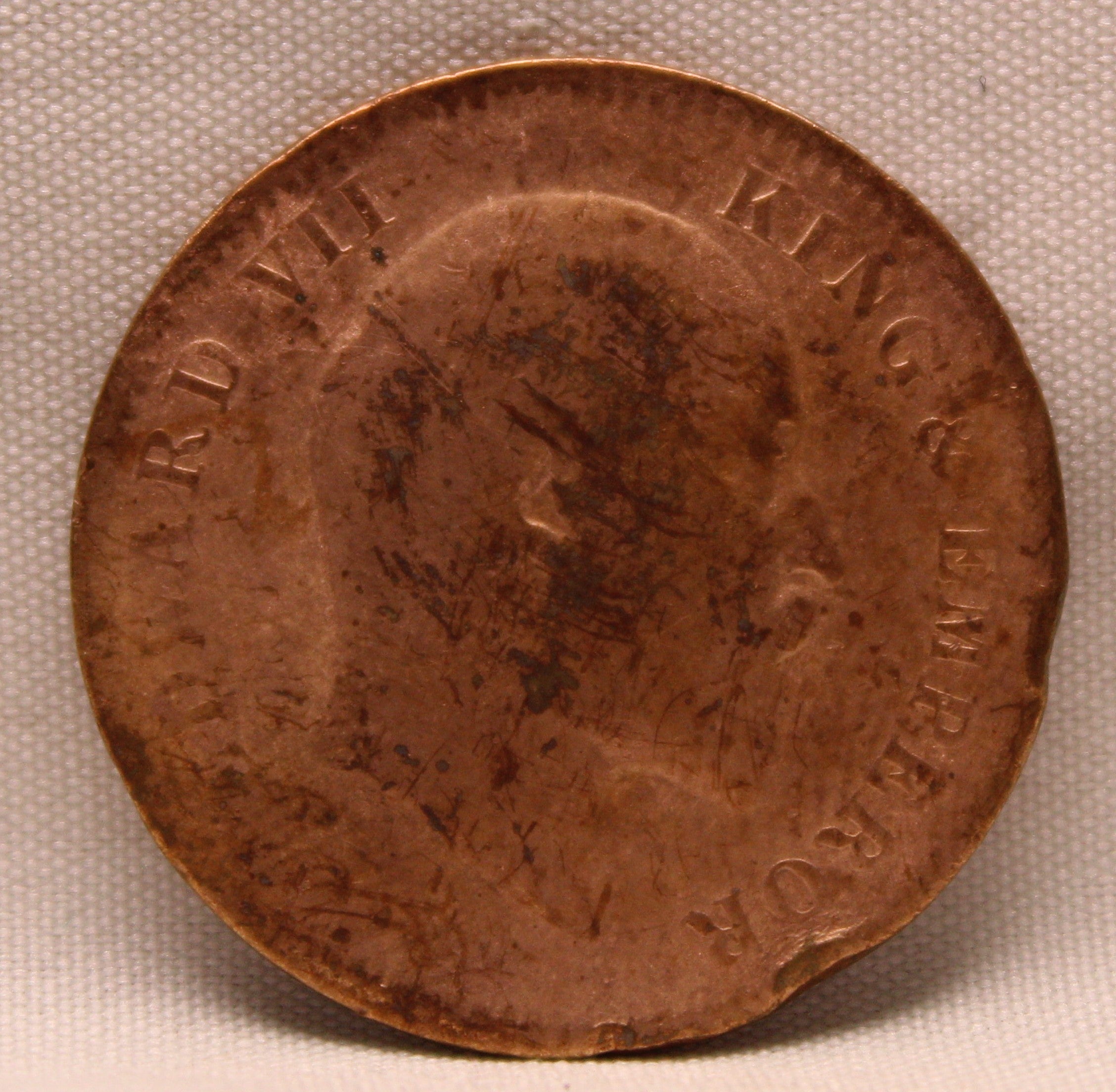 Quarter Anna 1907 Edward VII Bronze coins