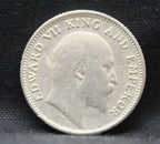 Quarter Rupees 1908 Edward VII Silver coins