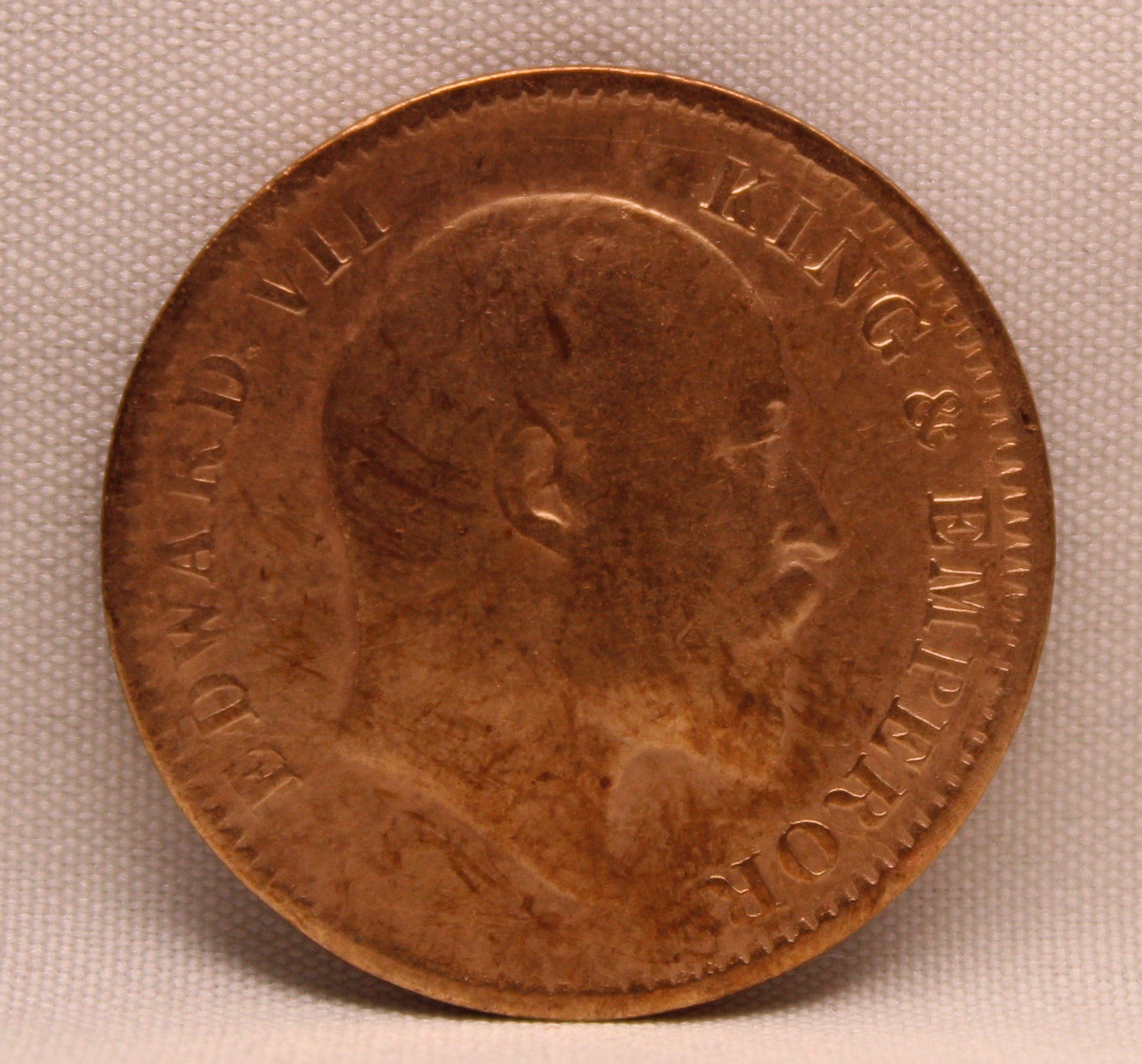 Quarter Anna 1908 Edward VII Bronze coins