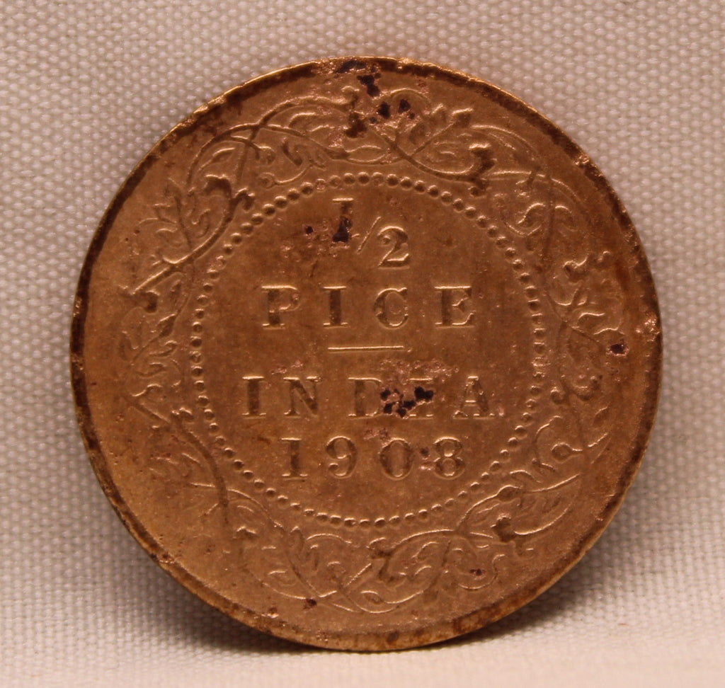 Half Pice 1908 Edward VII Bronze coins