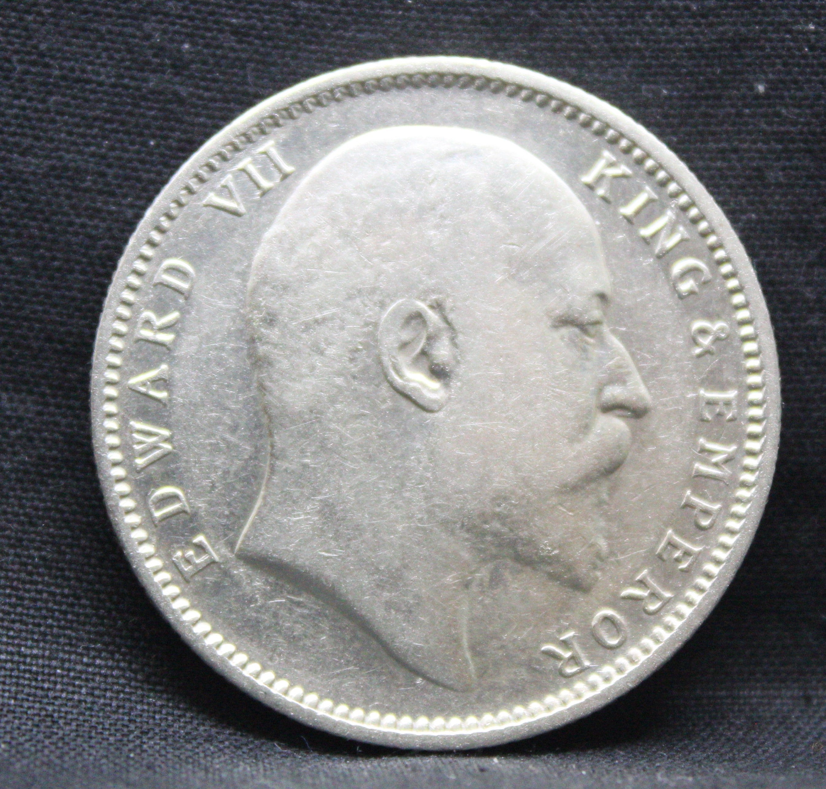 1 Rupee 1908 Edward VII Silver coins