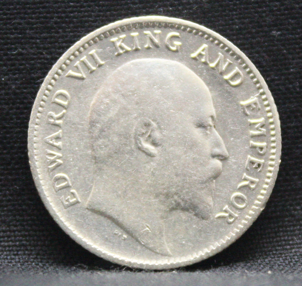 Quarter Rupees 1908 Edward VII Silver coins