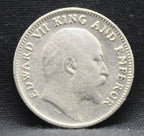 Quarter Rupees 1908 Edward VII Silver coins