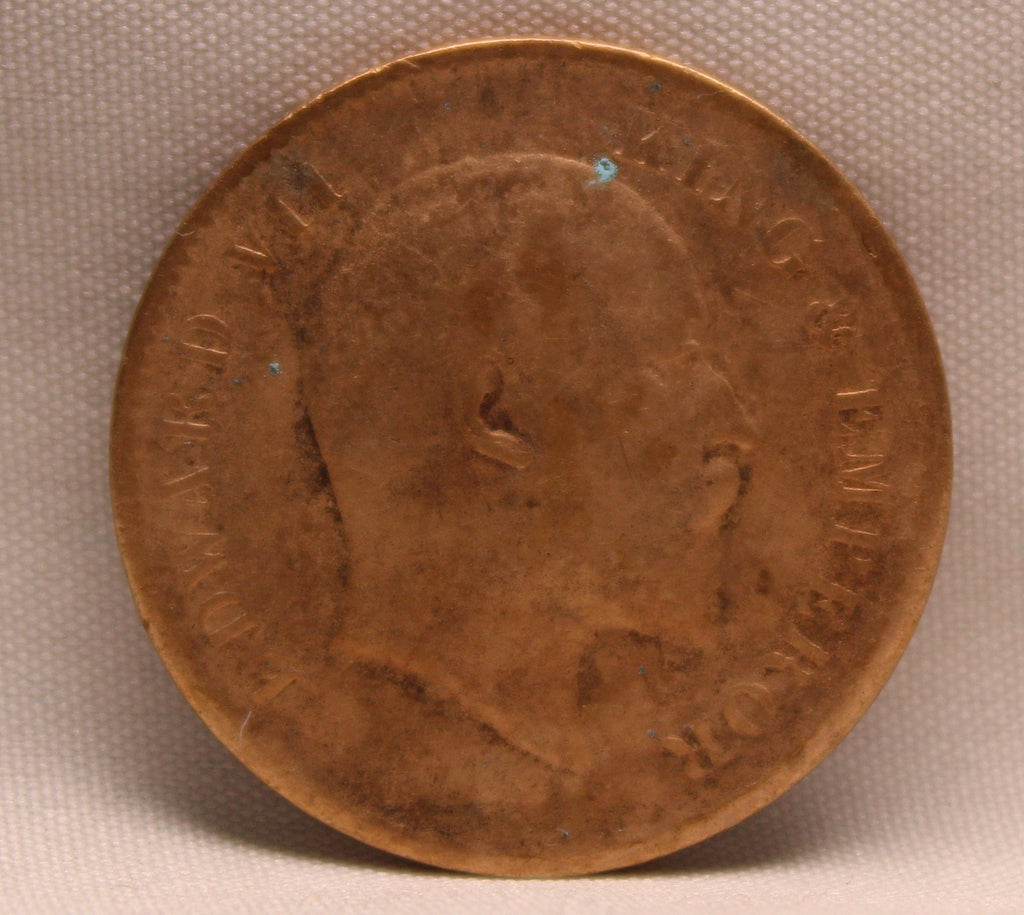 Quarter Anna 1908 Edward VII Bronze coins