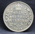 Half Rupee 1908 Edward VII Silver coins
