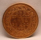 Quarter Anna 1908 Edward VII Bronze coins
