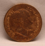 Half Pice 1908 Edward VII Bronze coins