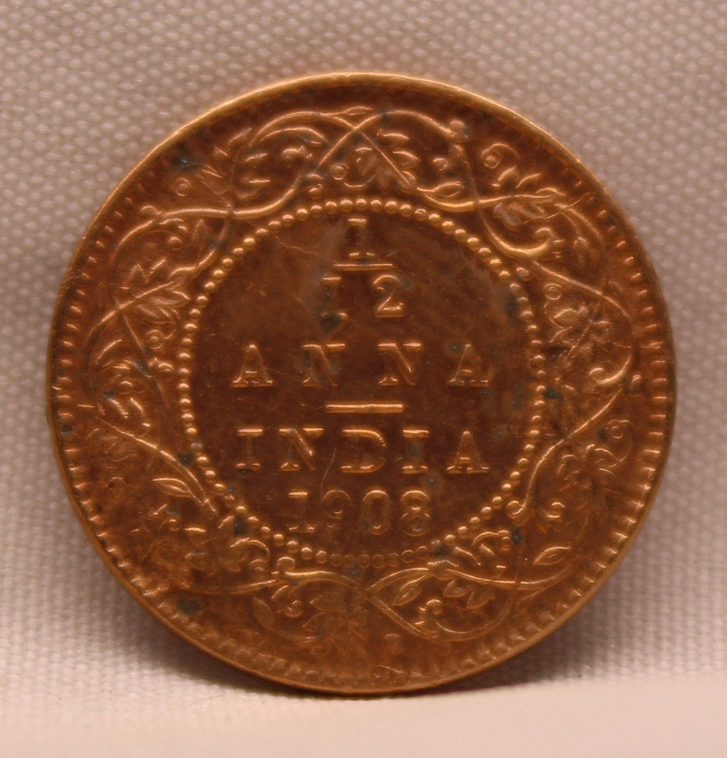 1\12 Anna 1908 Edward VII Copper coins