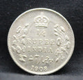 Quarter Rupees 1908 Edward VII Silver coins