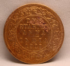 Quarter Anna 1908 Edward VII Bronze coins