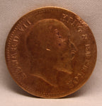 Quarter Anna 1908 Edward VII Bronze coins