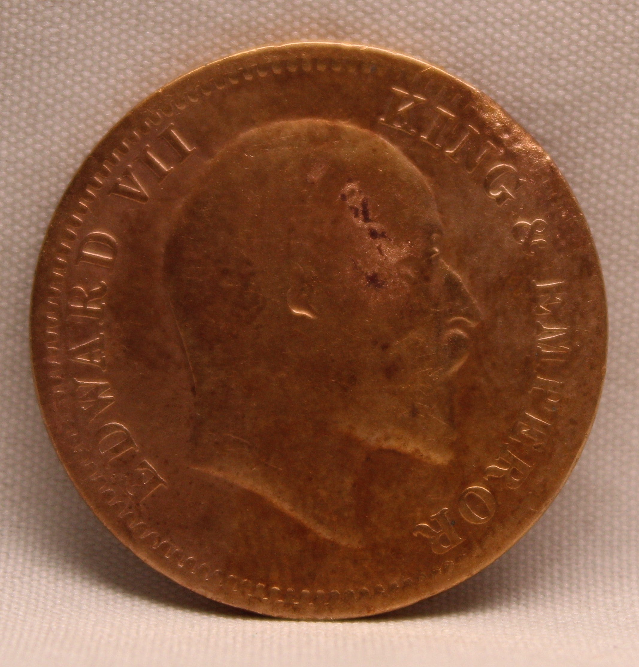 Quarter Anna 1908 Edward VII Bronze coins