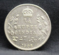 Quarter Rupees 1908 Edward VII Silver coins