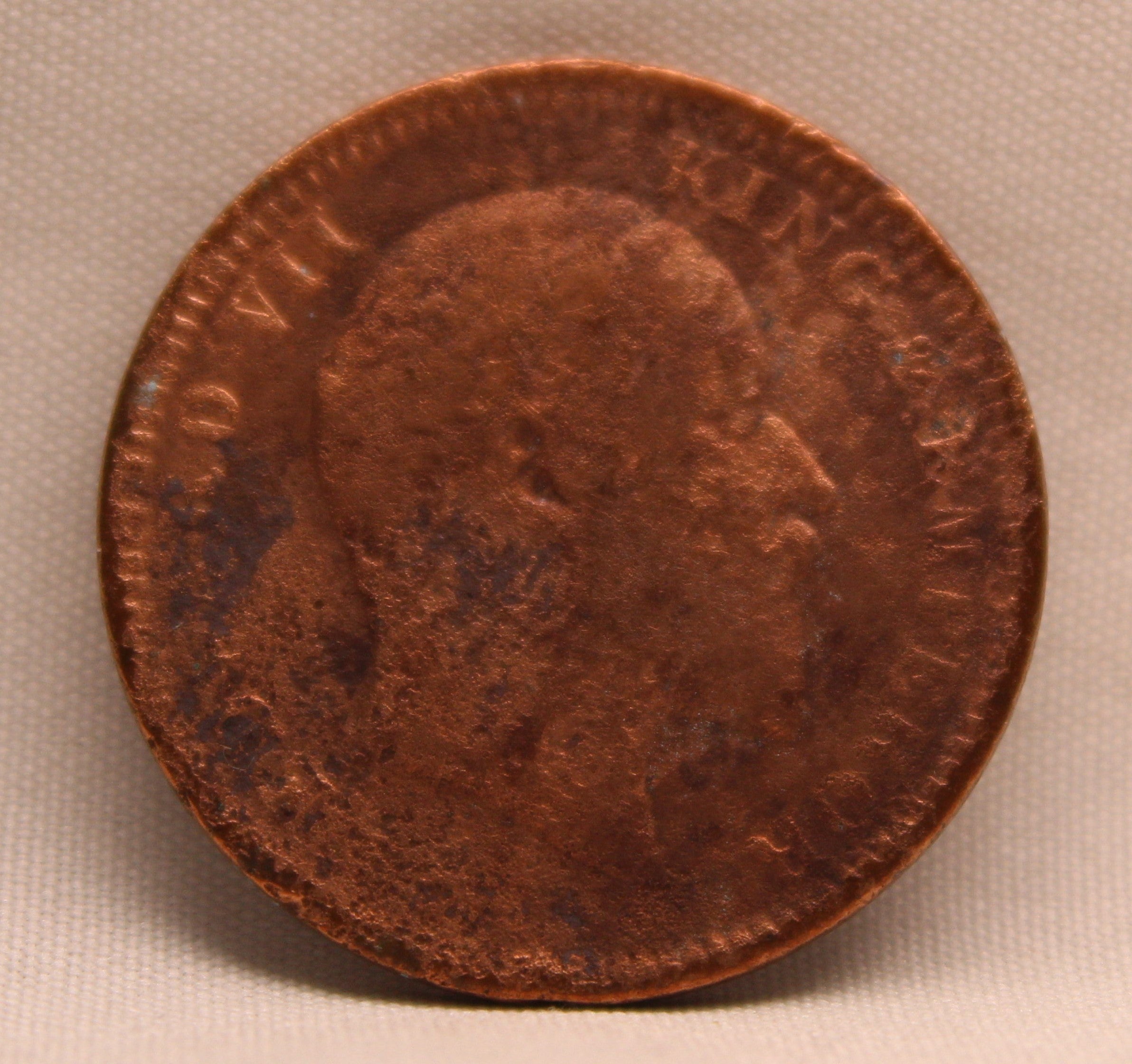 Quarter Anna 1908 Edward VII Bronze coins