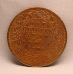 Quarter Anna 1909 Edward VII Bronze coins