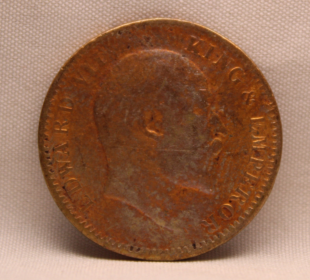 Quarter Anna 1909 Edward VII Bronze coins
