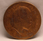 Quarter Anna 1909 Edward VII Bronze coins