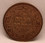 Half Pice 1909 Edward VII Bronze coins