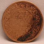 Quarter Anna 1909 Edward VII Bronze coins