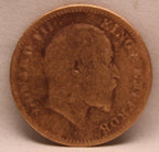 Quarter Anna 1909 Edward VII Bronze coins