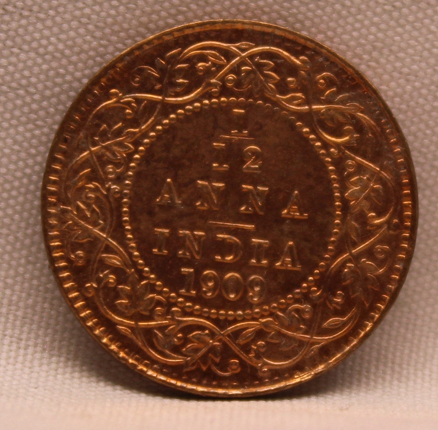 Quarter Anna 1909 Edward VII Copper coins