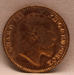 Quarter Anna 1909 Edward VII Copper coins