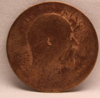 Quarter Anna 1909 Edward VII Bronze coins