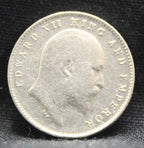 2 Annas 1909 Edward VII Silver coins