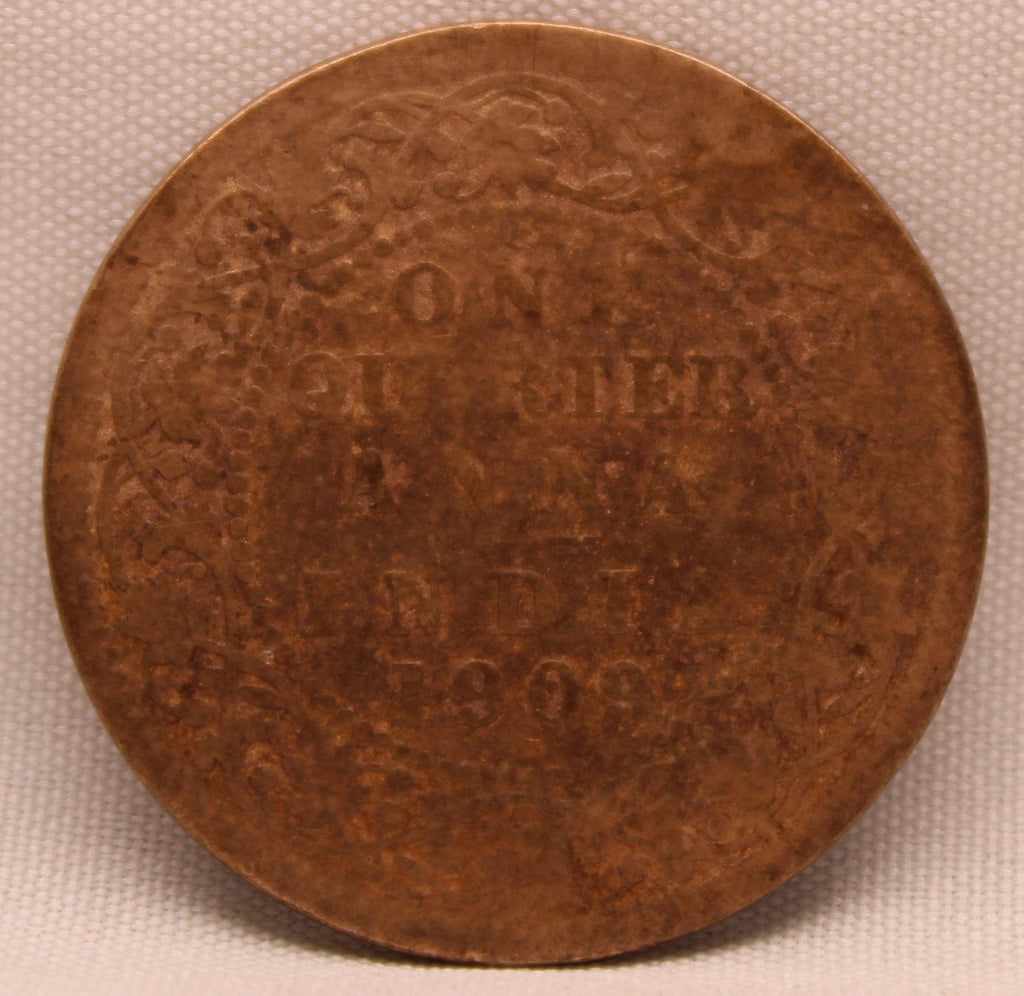 Quarter Anna 1909 Edward VII Bronze coins