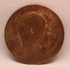 Quarter Anna 1909 Edward VII Bronze coins
