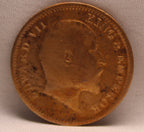 Quarter Anna 1909 Edward VII Bronze coins