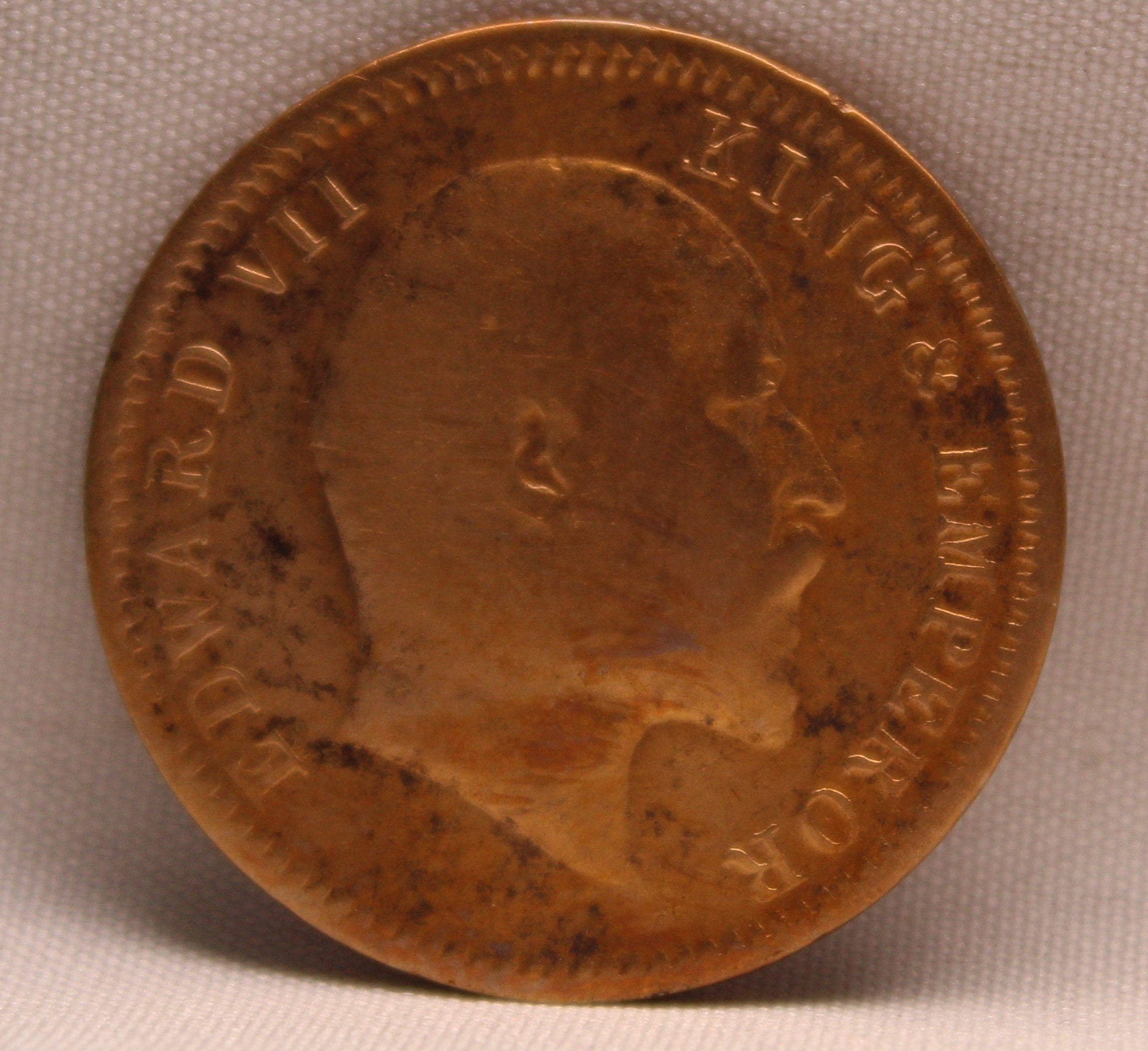 Quarter Anna 1909 Edward VII Bronze coins