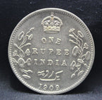 1 Rupee 1909 Edward VII Silver coins