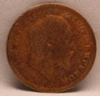 Quarter Anna 1909 Edward VII Bronze coins