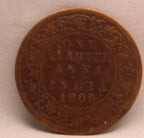Quarter Anna 1909 Edward VII Bronze coins