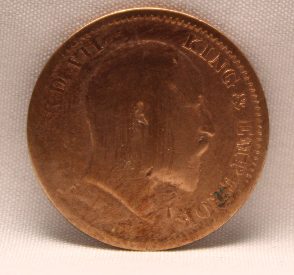 Quarter Anna 1909 Edward VII Bronze coins