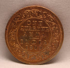 Quarter Anna 1909 Edward VII Bronze coins