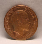 Quarter Anna 1909 Edward VII Bronze coins