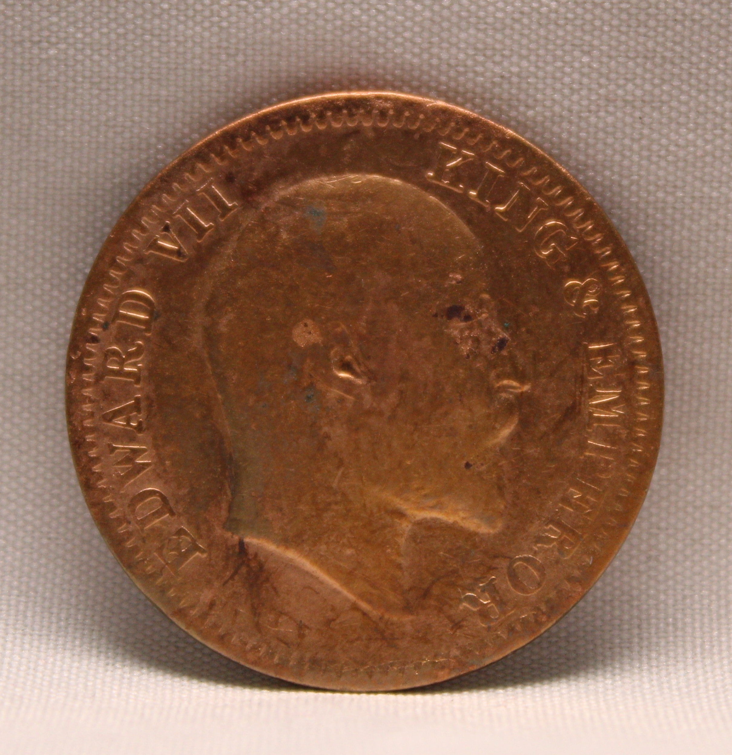 Quarter Anna 1909 Edward VII Bronze coins