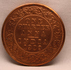 Quarter Anna 1909 Edward VII Bronze coins