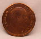 Quarter Anna 1909 Edward VII Bronze coins