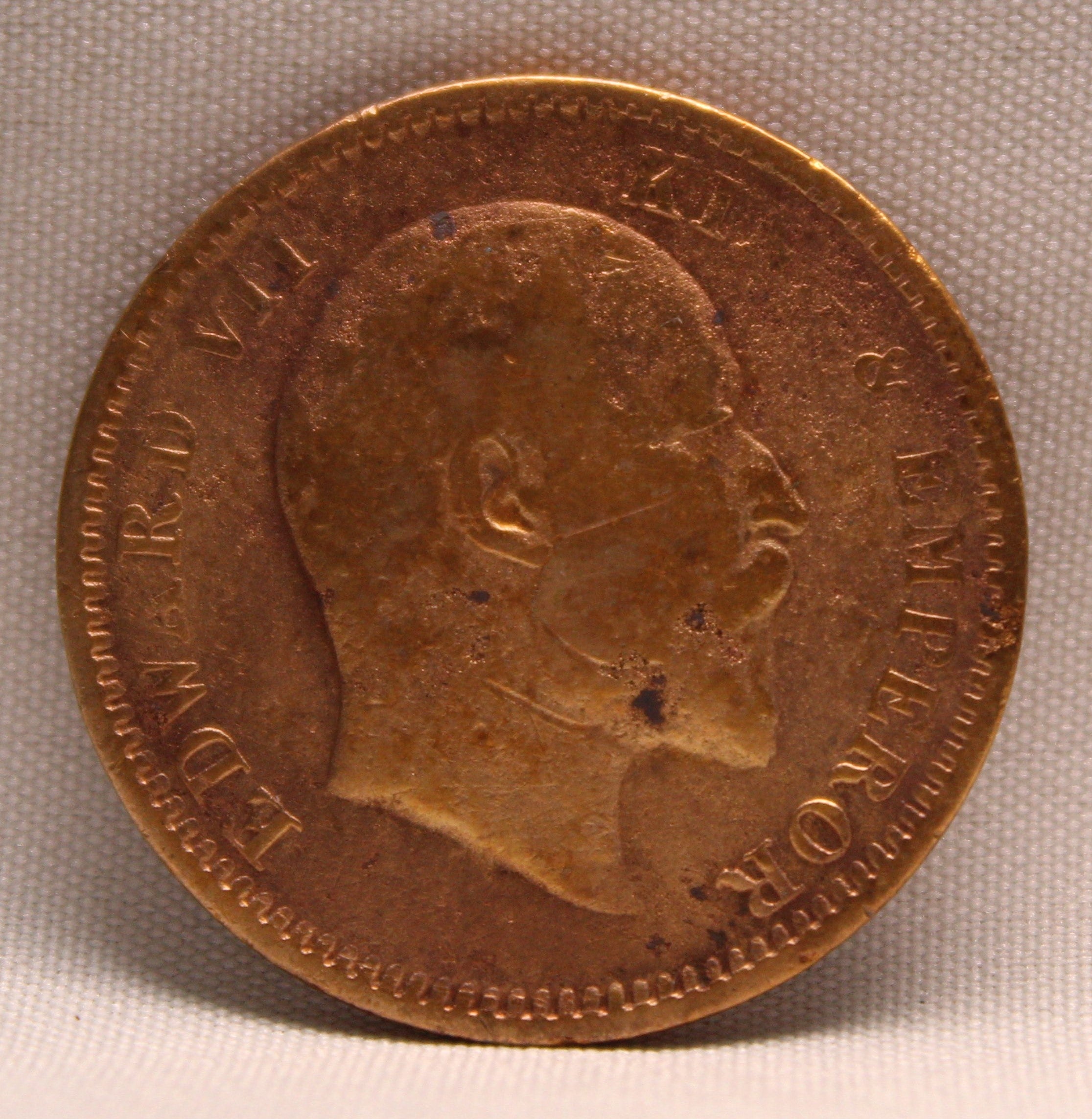 Quarter Anna 1909 Edward VII Bronze coins