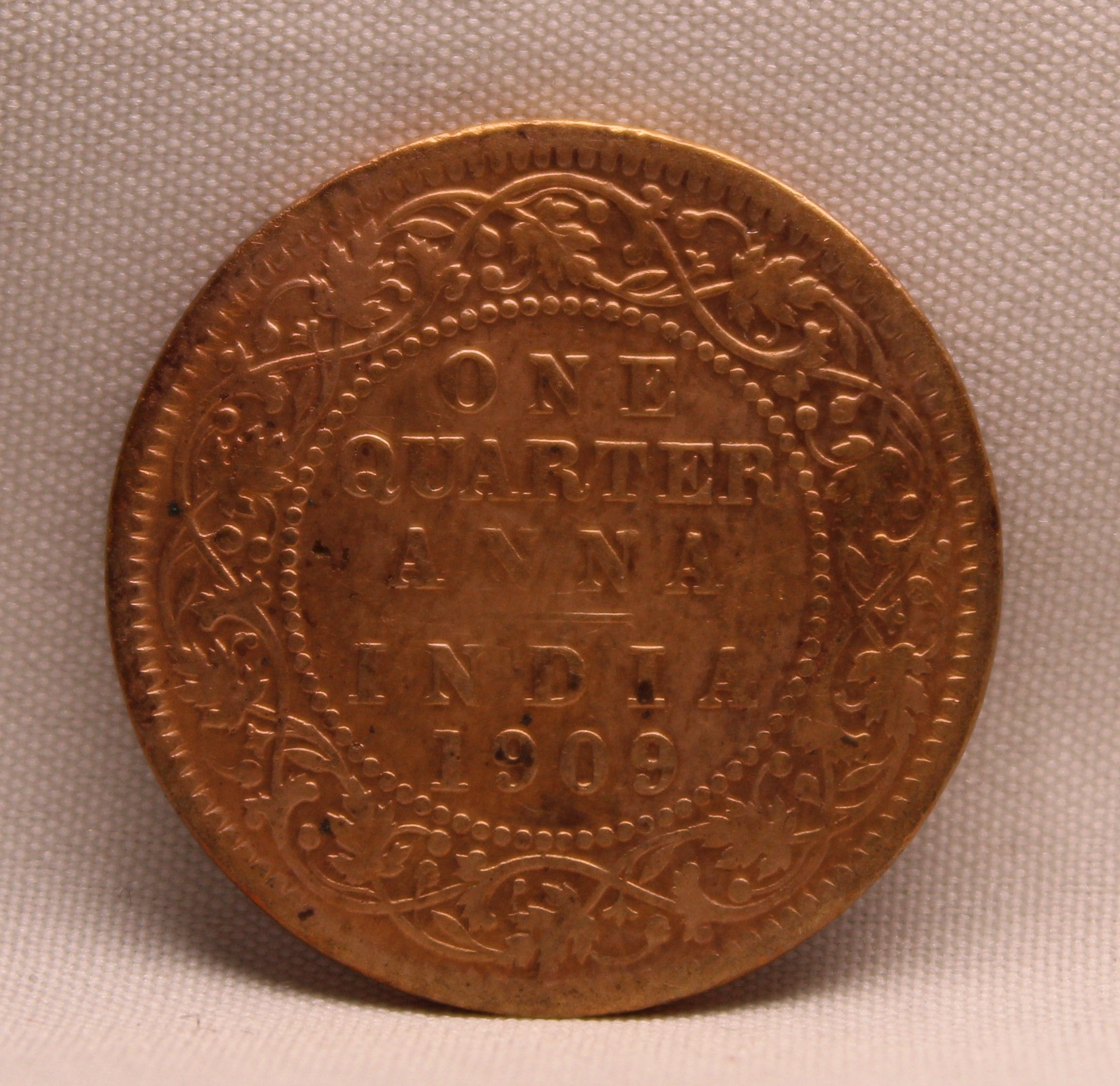 Quarter Anna 1909 Edward VII Bronze coins