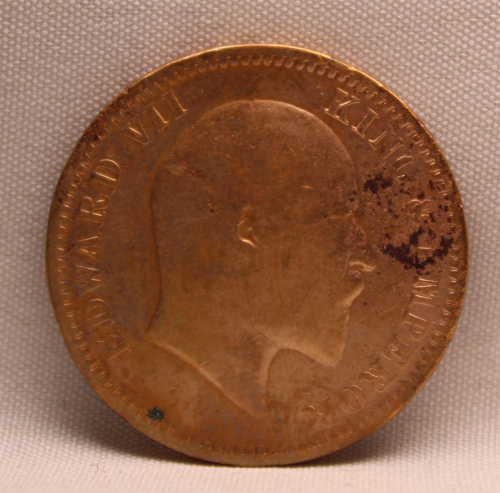Quarter Anna 1909 Edward VII Bronze coins