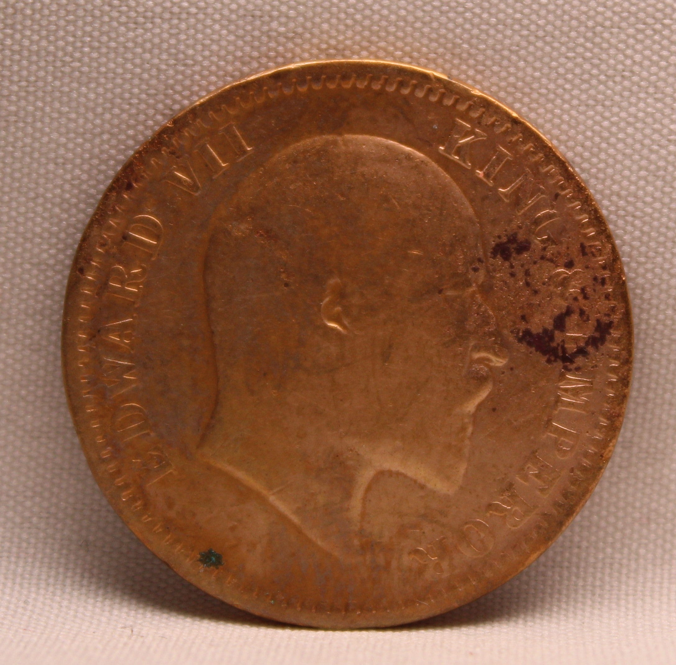 Quarter Anna 1909 Edward VII Bronze coins