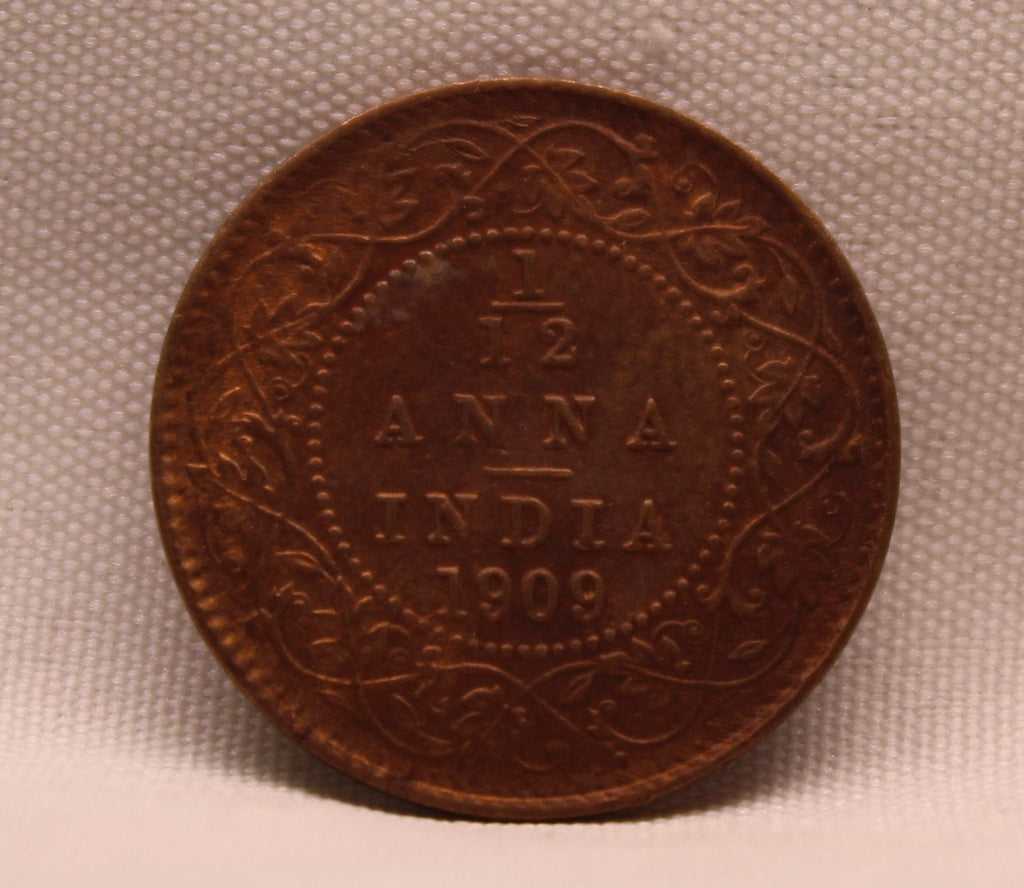 1\12 Anna 1909 Edward VII Copper coins