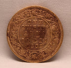 Quarter Anna 1909 Edward VII Bronze coins